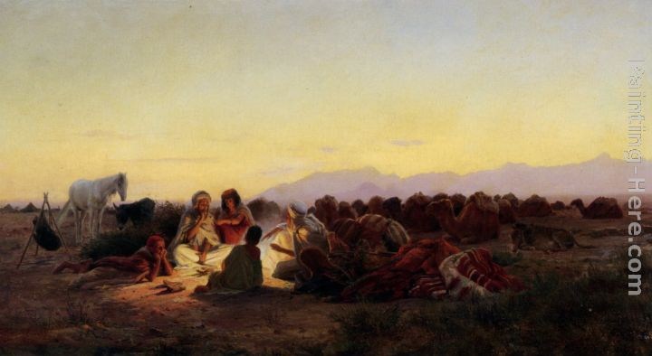 Eugene-Alexis Girardet The Encampment